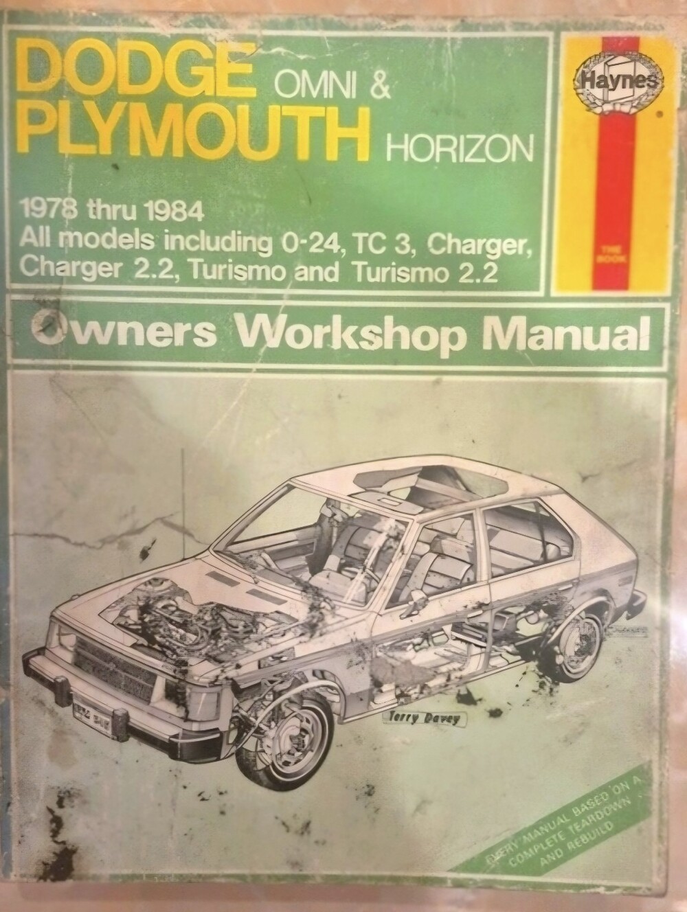 Haynes  Repair Manual Dodge Omni/Plymouth Horizon 78 -84
